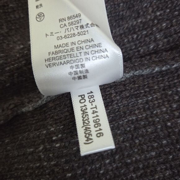 Tommy Bahama Cordillero Bomber Jacket Wool Blend Knit Gray/Blk Men's M - Picture 12 of 15